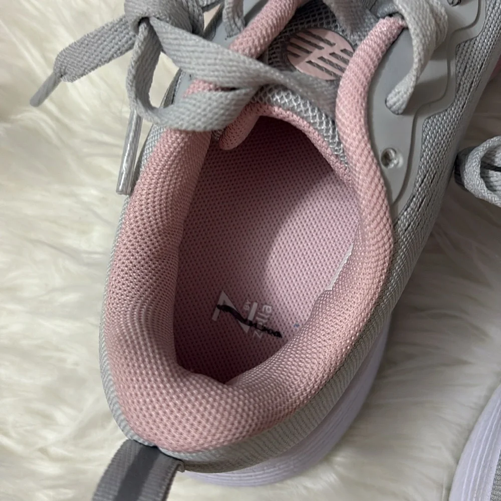 Z By Zella Light Grey Pink White Sneakers Size 5.5